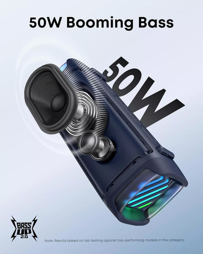 Bærbar Bluetooth-høyttaler Anker SoundCore Boom 3i, 50W, RGB, Vanntett, Blå D5100030