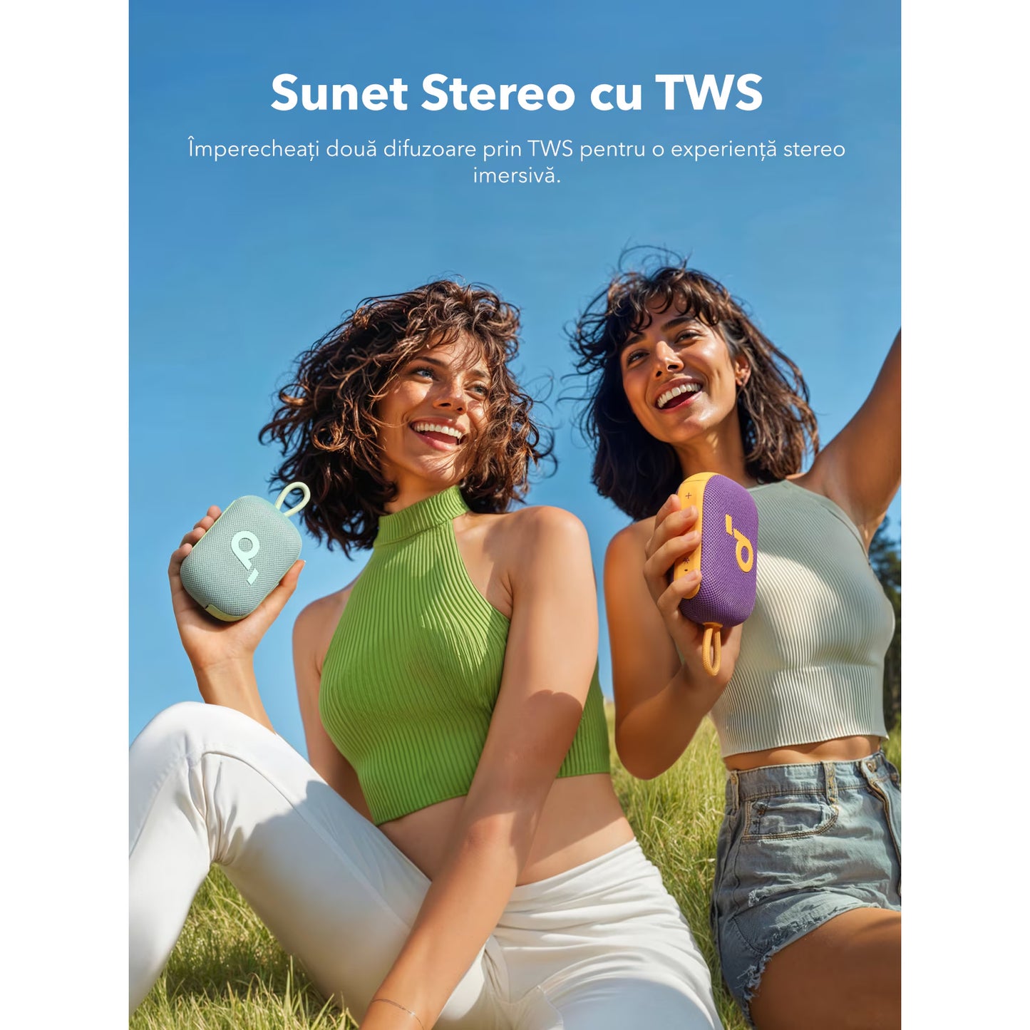 Bærbar Bluetooth-høyttaler Anker SoundCore Select 4 Go, 5W, TWS, Vanntett, Grønn A31X1061
