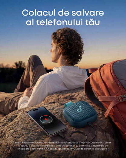 Bærbar Bluetooth-høyttaler Anker SoundCore Boom Go 3i, 15W, TWS, RGB, Vanntett, Blå, Reseglet D5103030
