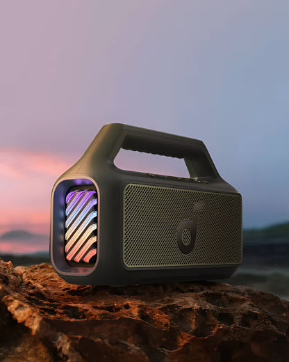 Bærbar Bluetooth-høyttaler Anker SoundCore Boom 2 Ny versjon, 80W, TWS, RGB, Vanntett, Grønn A3138062