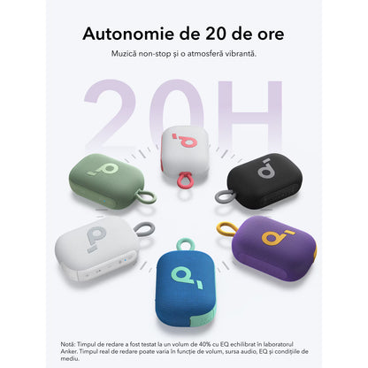 Bærbar Bluetooth-høyttaler Anker SoundCore Select 4 Go, 5W, TWS, Vanntett, Lilla A31X10Q1