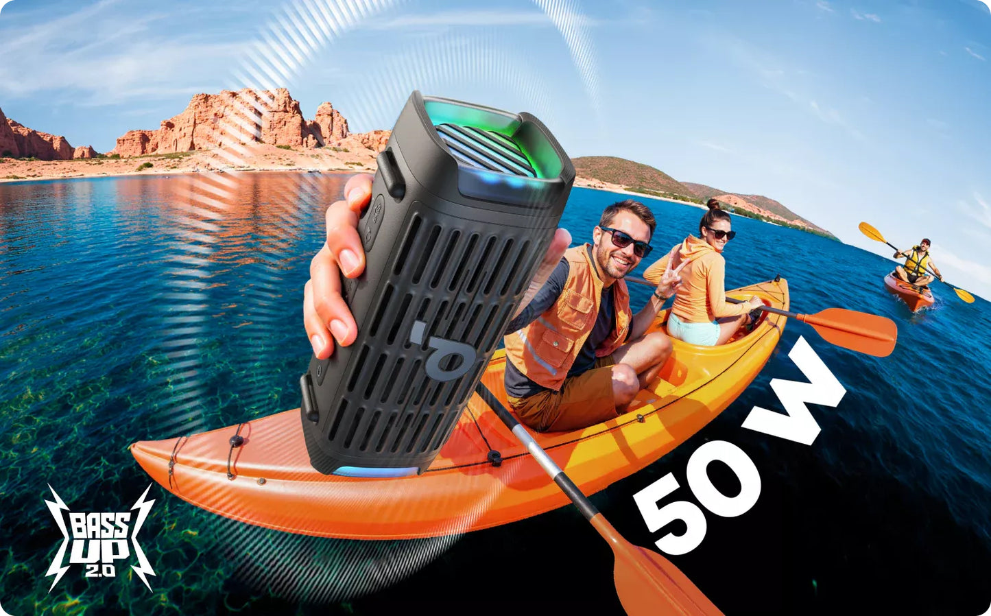 Bærbar Bluetooth-høyttaler Anker SoundCore Boom 3i, 50W, RGB, Vanntett, Svart D5100010
