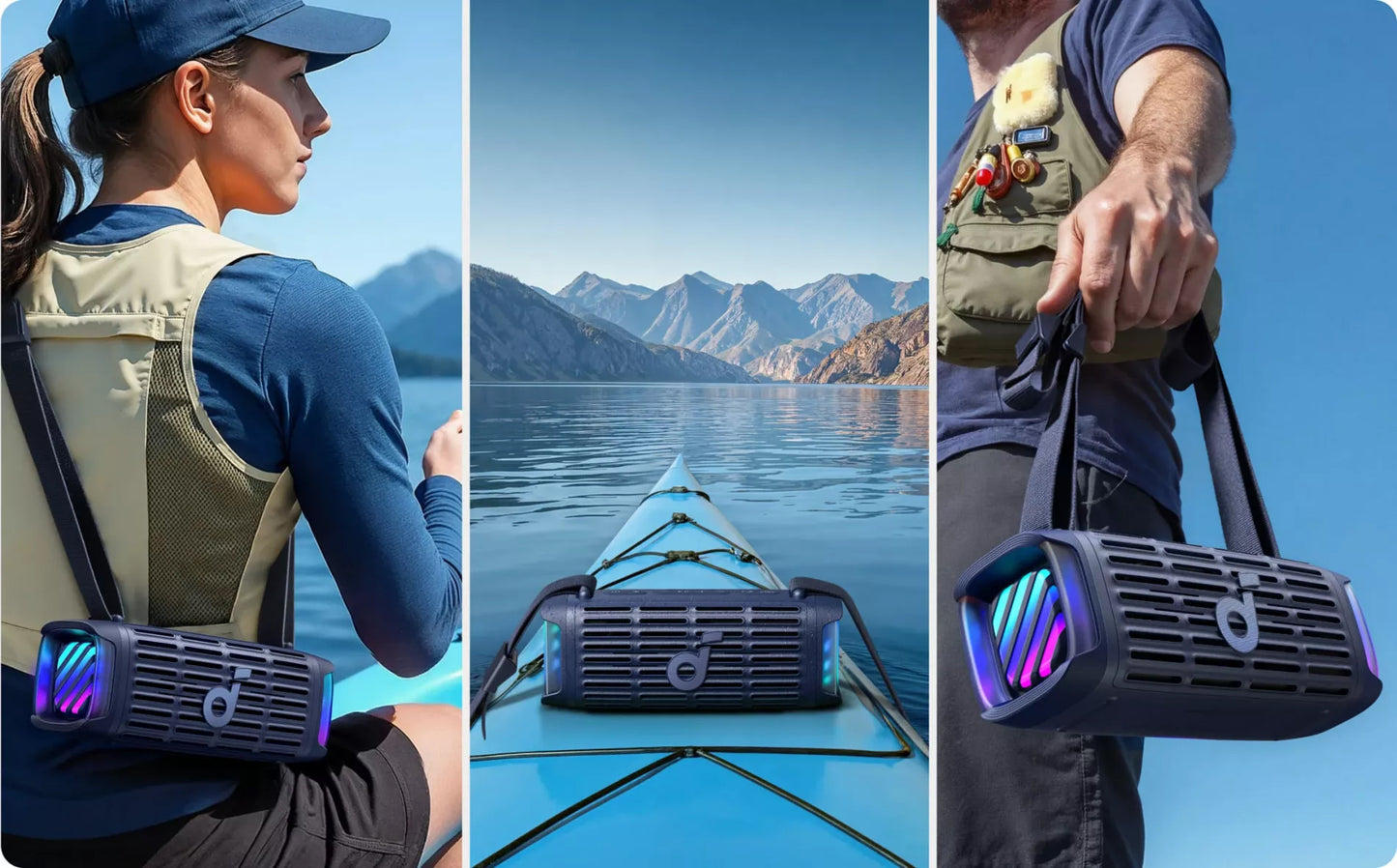 Bærbar Bluetooth-høyttaler Anker SoundCore Boom 3i, 50W, RGB, Vanntett, Blå D5100030