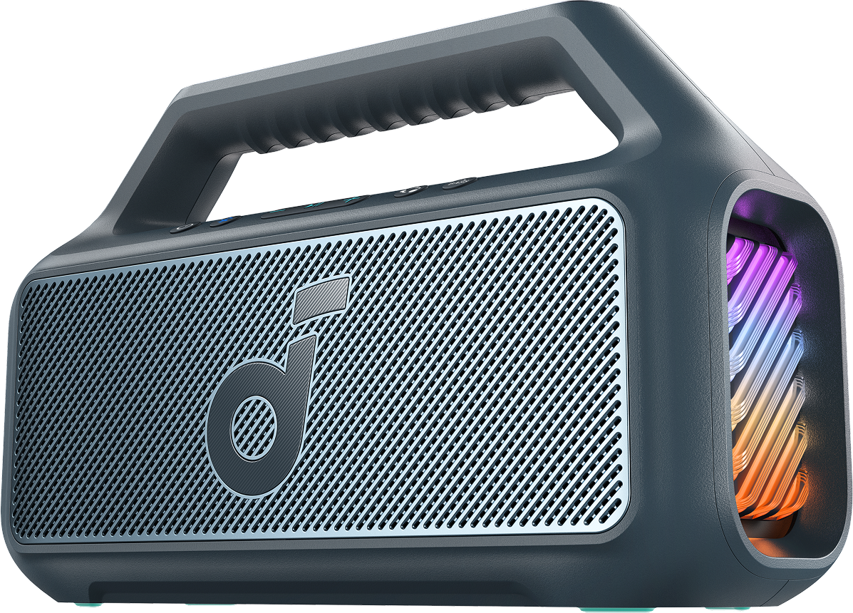 Bærbar Bluetooth-høyttaler Anker SoundCore Boom 2 Ny versjon, 80W, TWS, RGB, Vanntett, Blå A3138032