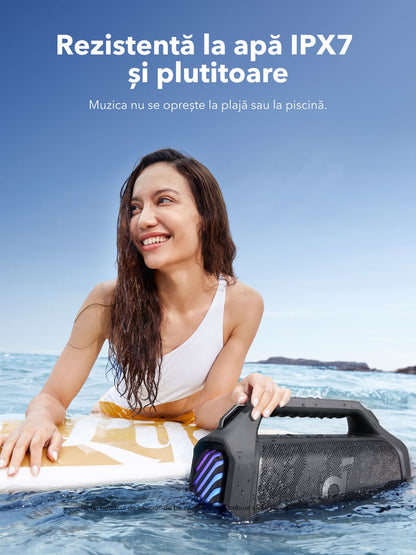Bærbar Bluetooth-høyttaler Anker SoundCore Boom 2 Plus Ny Versjon, 140W, TWS, RGB, Vanntett, Svart A3134012