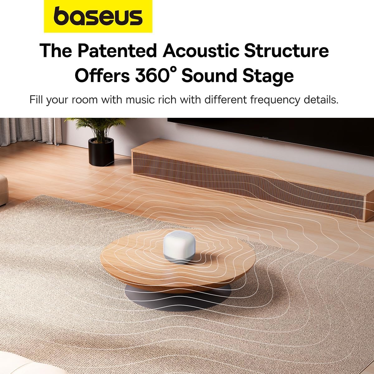 Bluetooth-høyttaler Baseus AeQur V2, hvit A20050500211-00
