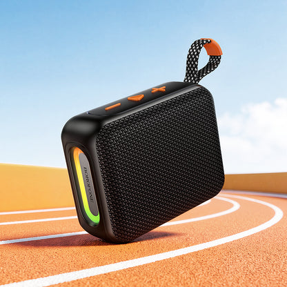 Borofone BR106 Felicitous bærbar Bluetooth-høyttaler, 8 W, TWS, RGB, svart