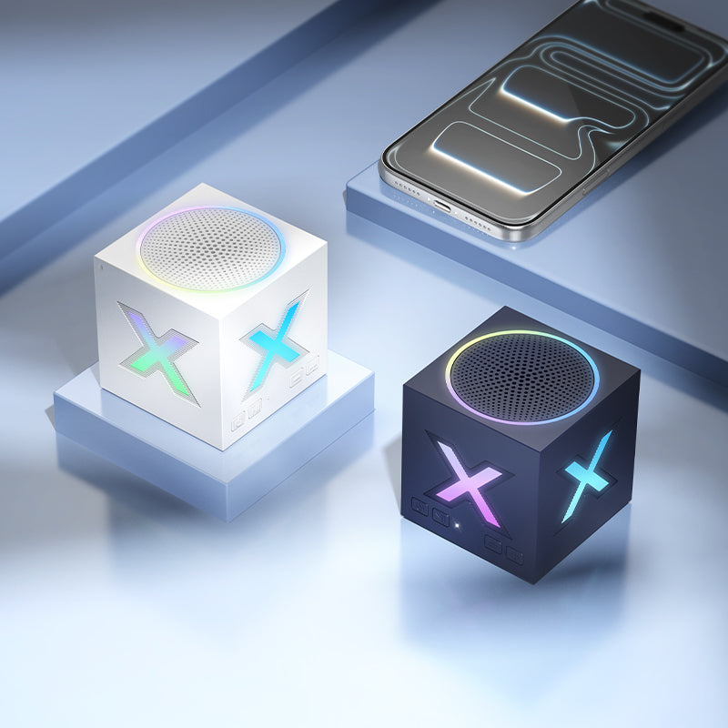 Bærbar Bluetooth-høyttaler Borofone BR101 Rubik, 5W, TWS, RGB, Blå