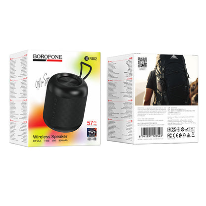 Bærbar Bluetooth-høyttaler Borofone BR102 Gratificado, 5W, TWS, Svart