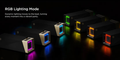 Bærbar Bluetooth-høyttaler Bugani Brief TT, 60W, RGB, vanntett, svart gull