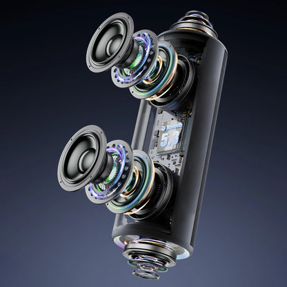 Bærbar Bluetooth-høyttaler Dudao Y21, 2 x 5W, TWS, RGB, Svart