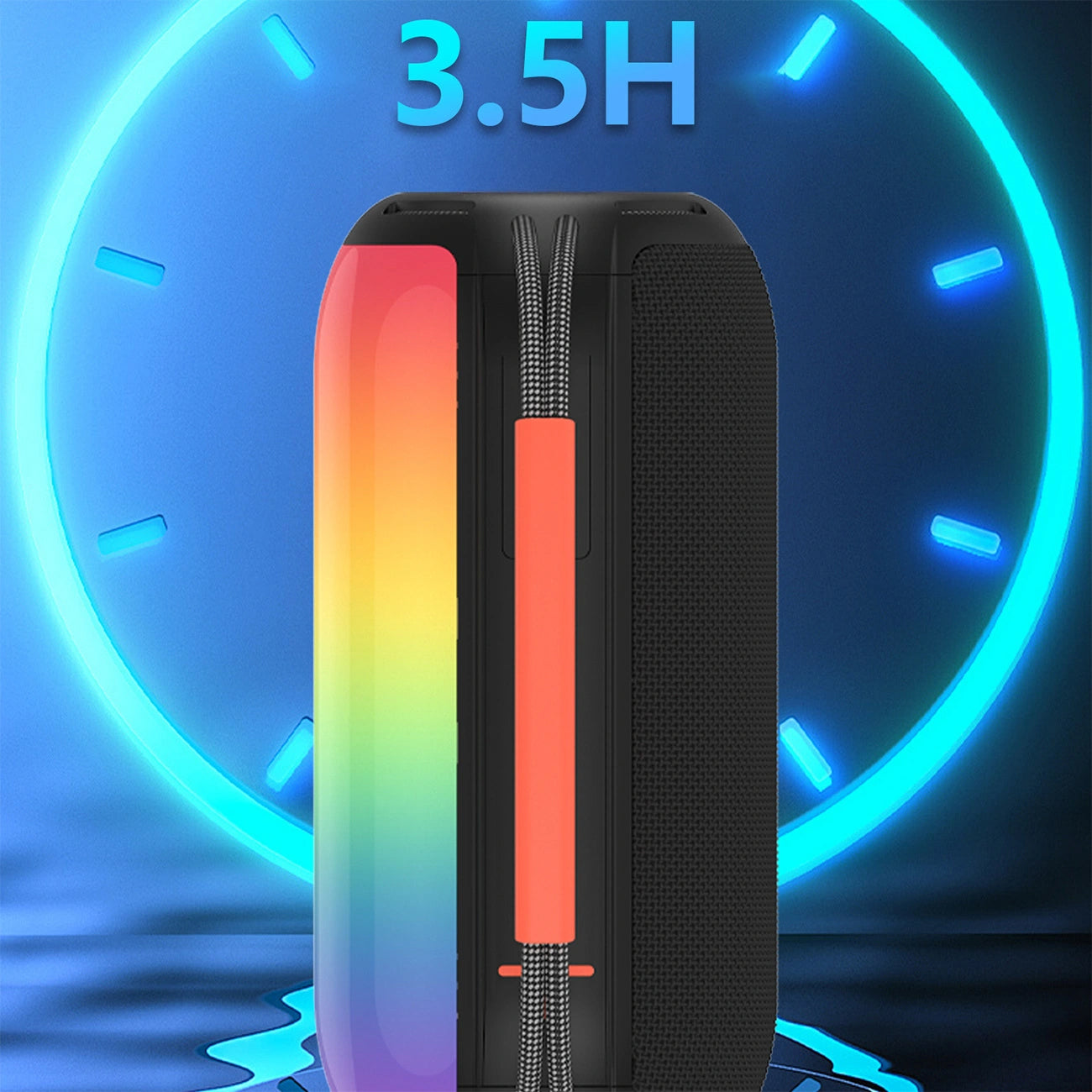 Bærbar Bluetooth-høyttaler Dudao Y21, 2 x 5W, TWS, RGB, Svart