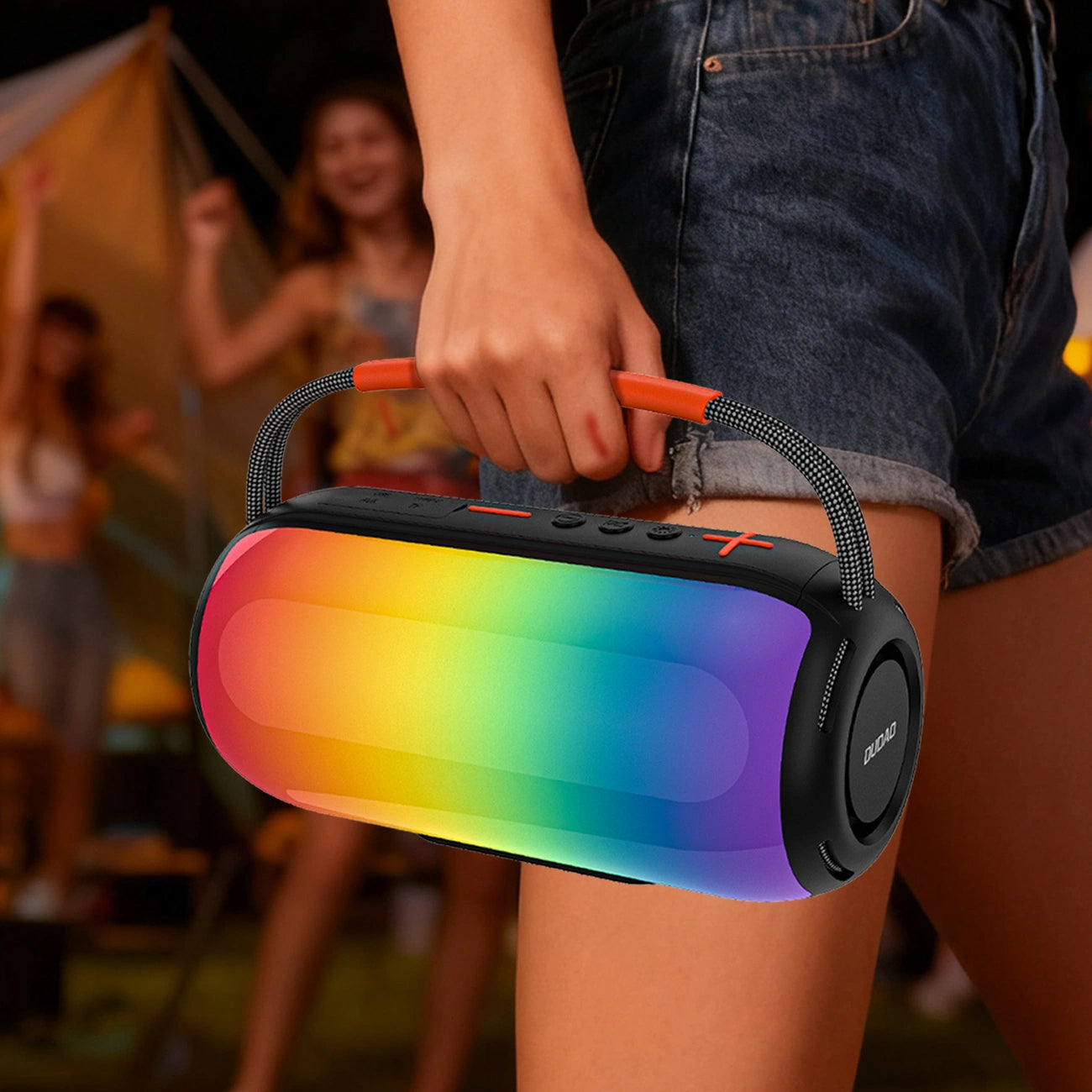 Bærbar Bluetooth-høyttaler Dudao Y21, 2 x 5W, TWS, RGB, Svart