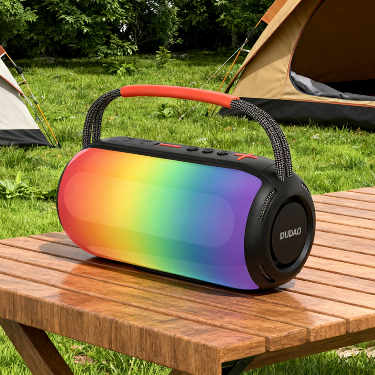 Bærbar Bluetooth-høyttaler Dudao Y21, 2 x 5W, TWS, RGB, Svart