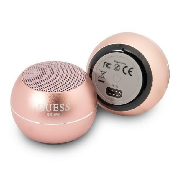 Bærbar Bluetooth-høyttaler Guess, 3W, Rosa
