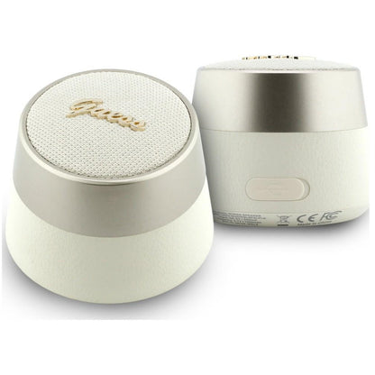 Bærbar Bluetooth-høyttaler Guess Script Metal Logo, 5W, TWS, Gullfarget