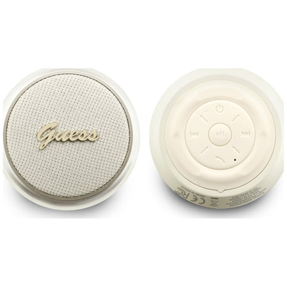 Bærbar Bluetooth-høyttaler Guess Script Metal Logo, 5W, TWS, Gullfarget