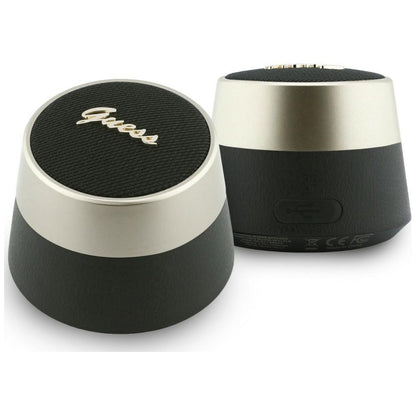 Bærbar Bluetooth-høyttaler Guess Script Metal Logo, 5W, TWS, Svart