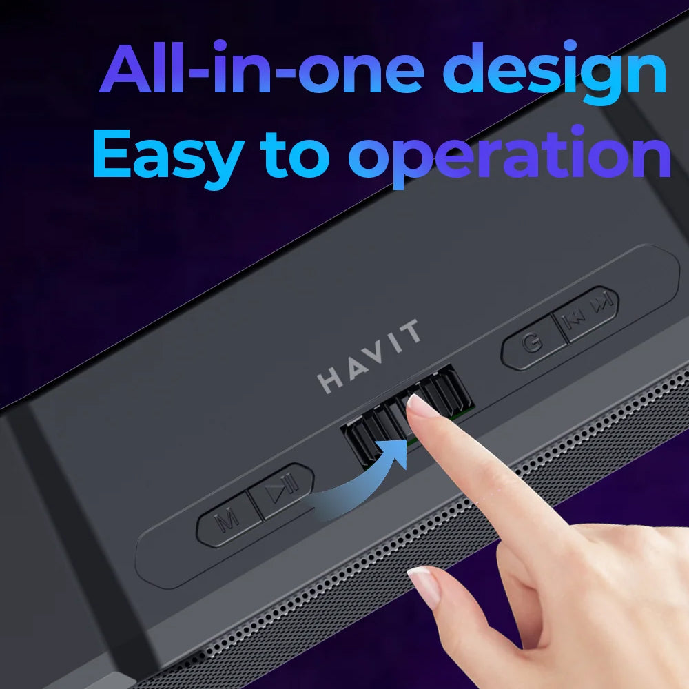 Bluetooth-høyttaler HAVIT SK772BT, 10W, Svart