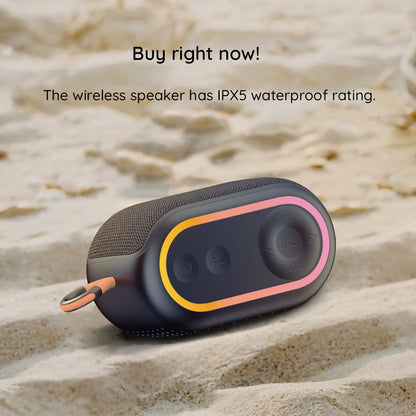 Bærbar Bluetooth-høyttaler HAVIT SK809BT, 7W, RGB, Vanntett, Lilla