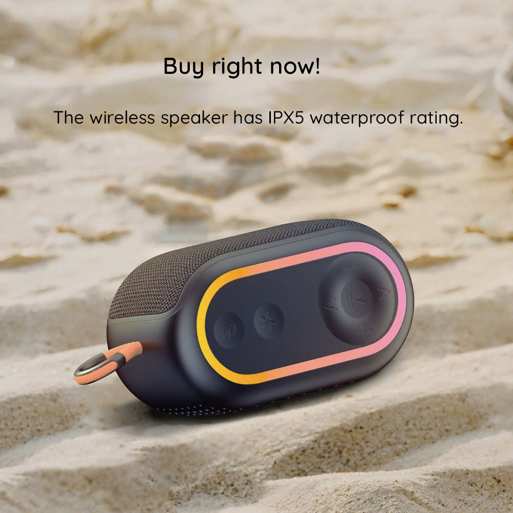 Bærbar Bluetooth-høyttaler HAVIT SK809BT, 7W, RGB, Vanntett, Svart