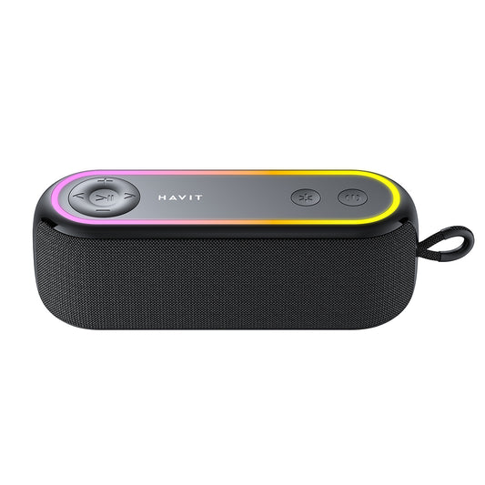 Bærbar Bluetooth-høyttaler HAVIT SK810BT, 7W, RGB, Vanntett, Svart