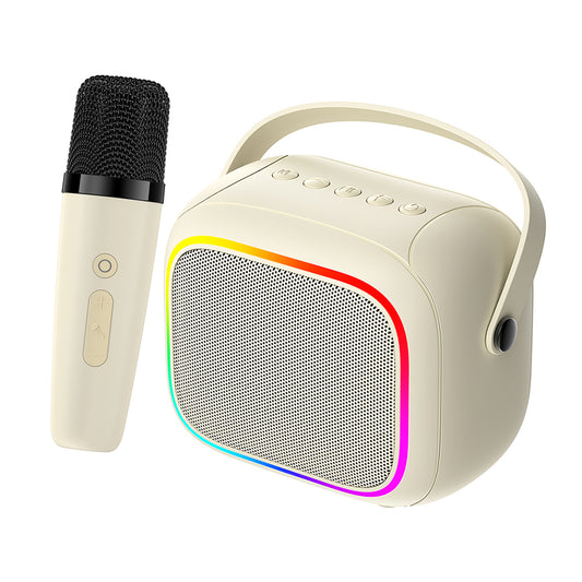 Bærbar Bluetooth-høyttaler HAVIT SK818BT Karaoke, 5W, RGB, Vanntett, Beige