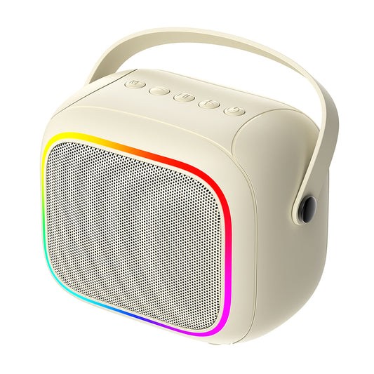 Bærbar Bluetooth-høyttaler HAVIT SK818BT Karaoke, 5W, RGB, Vanntett, Beige