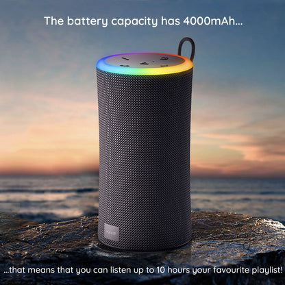 Bærbar Bluetooth-høyttaler HAVIT SK833BT, 2 x 10W, RGB, Vanntett, Svart