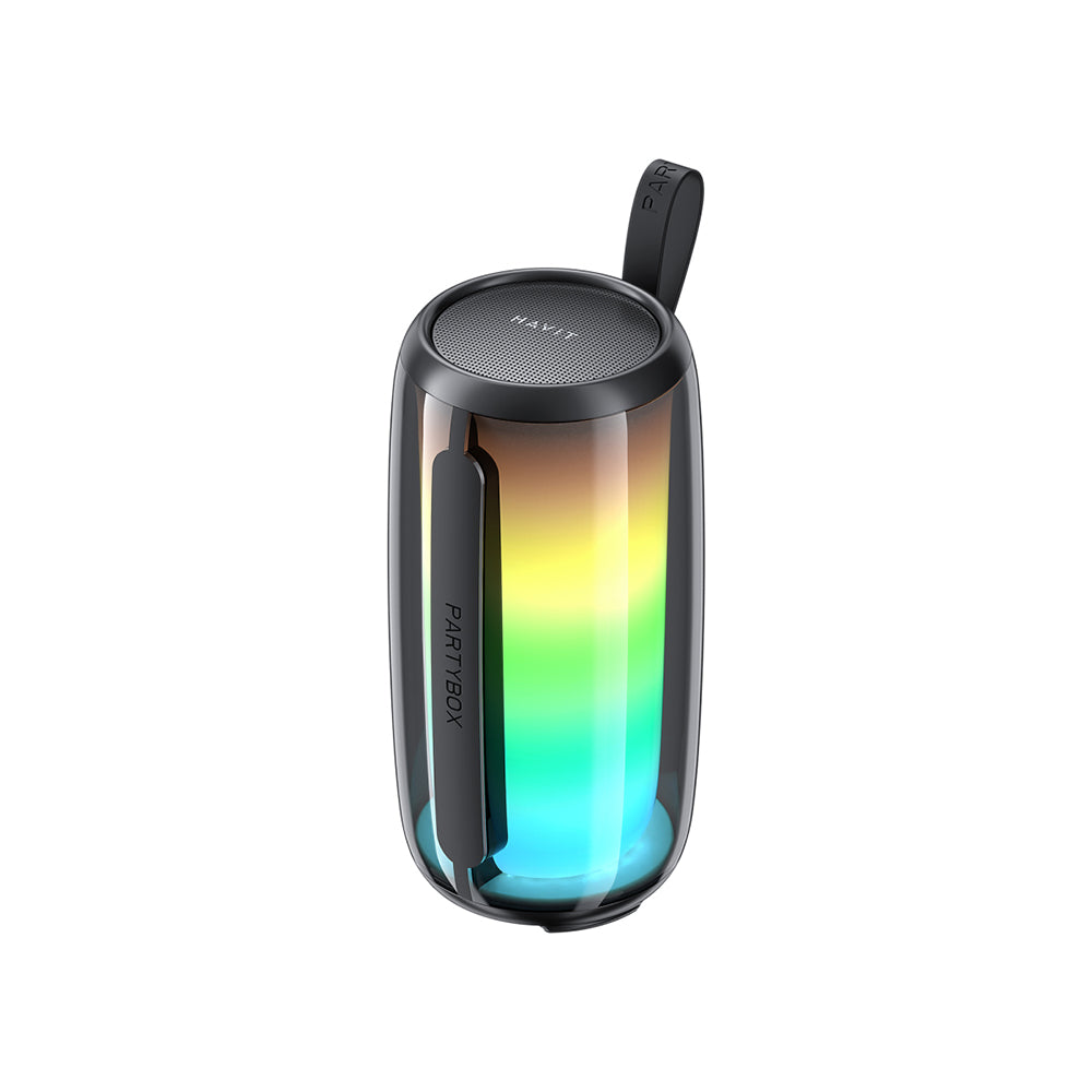 Bærbar Bluetooth-høyttaler HAVIT SK879BT, 8W, RGB, Vanntett, Svart