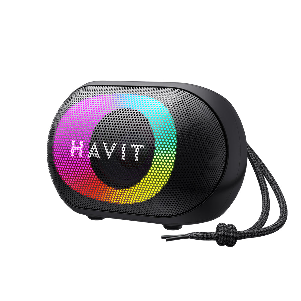 Bærbar Bluetooth-høyttaler HAVIT SK885BT, 8W, RGB, Vanntett, Svart