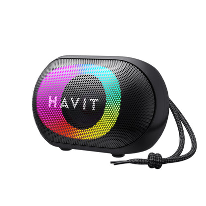 Bærbar Bluetooth-høyttaler HAVIT SK885BT, 8W, RGB, Vanntett, Svart