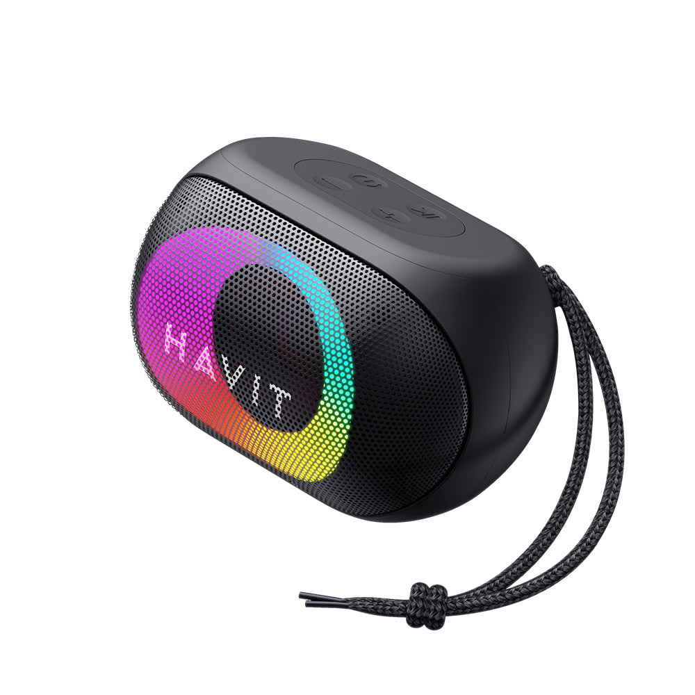 Bærbar Bluetooth-høyttaler HAVIT SK885BT, 8W, RGB, Vanntett, Svart