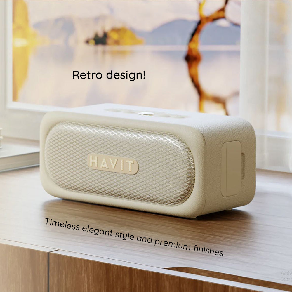 Bluetooth-høyttaler HAVIT SK905BT, 20W, Vanntett, Beige