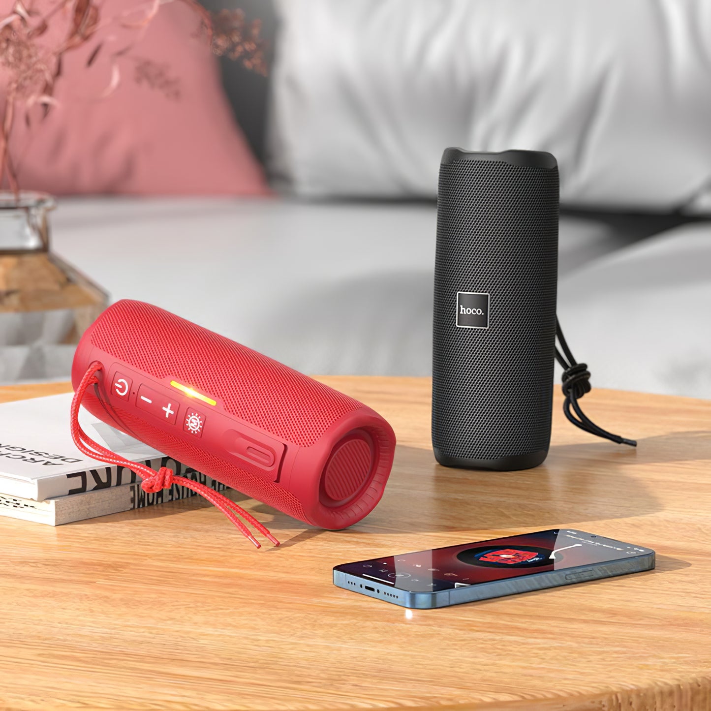 Bærbar Bluetooth-høyttaler HOCO HC16, 2 x 5W, TWS, Svart