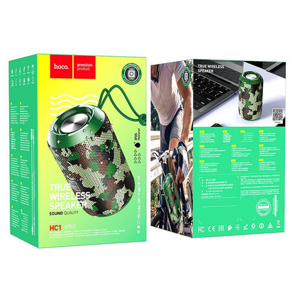 Bærbar Bluetooth-høyttaler HOCO HC1, 5W, TWS, Vanntett, Camouflage