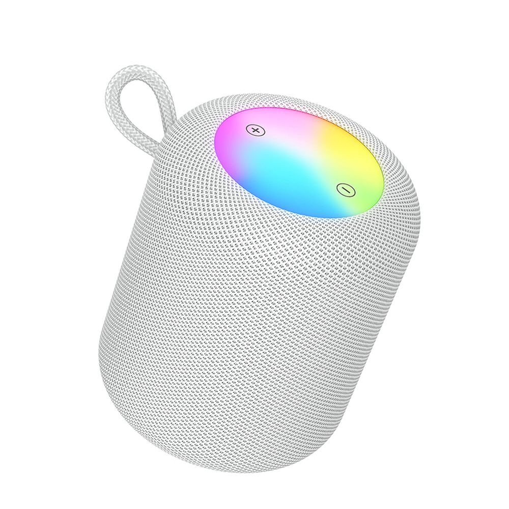 Bærbar Bluetooth-høyttaler HOCO HC30, 5W, TWS, RGB, Grå