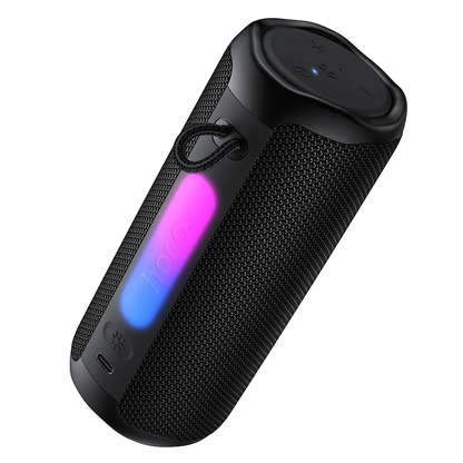 Bærbar Bluetooth-høyttaler HOCO HC50, 8W, TWS, RGB, Vanntett, Svart