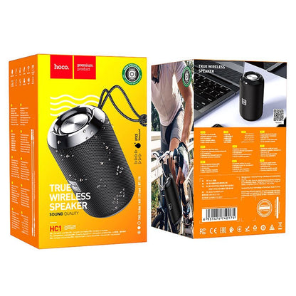 Bærbar Bluetooth-høyttaler HOCO HC1, 5W, TWS, Vanntett, Svart