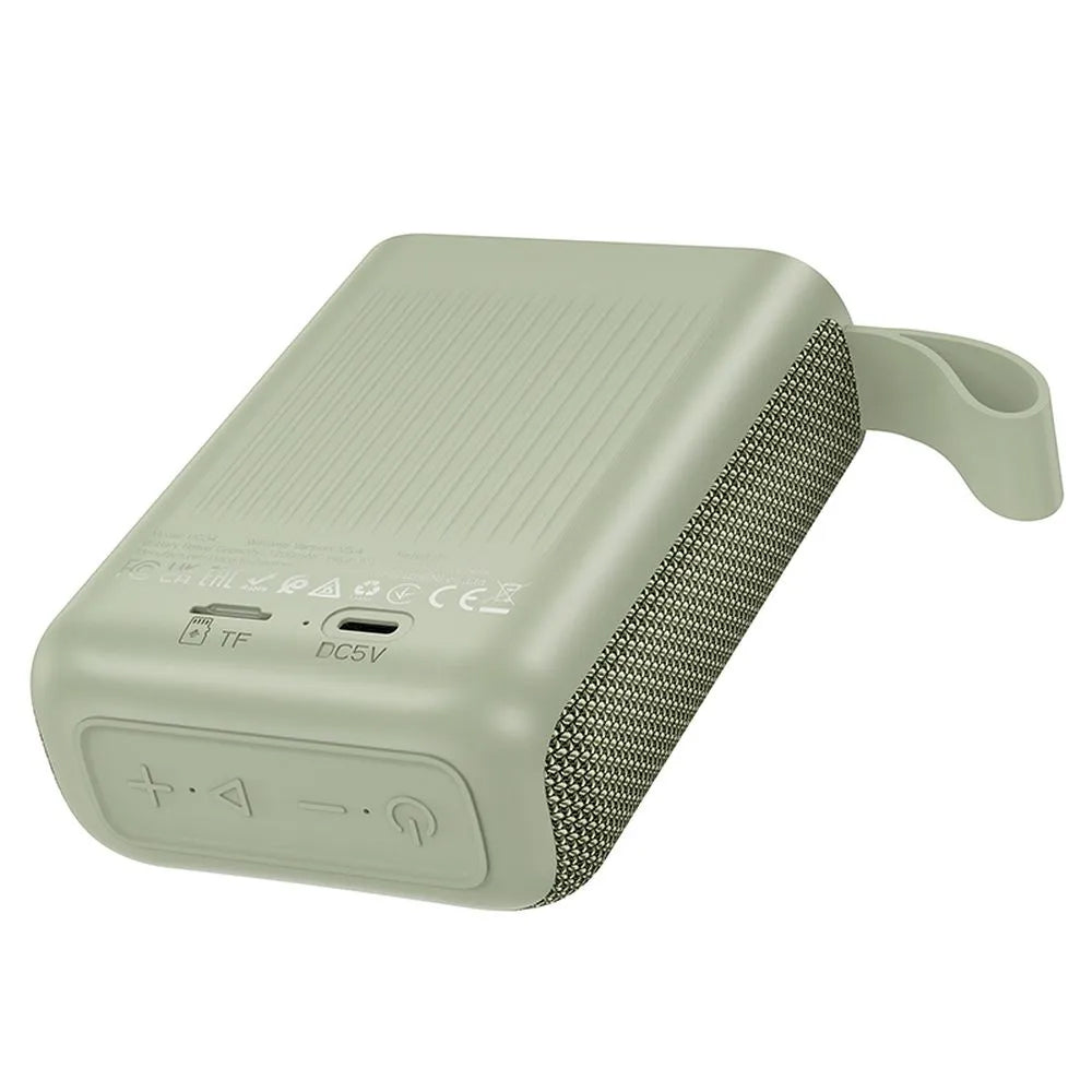 Bærbar Bluetooth-høyttaler HOCO HC34, 5W, TWS, Vanntett, Grønn