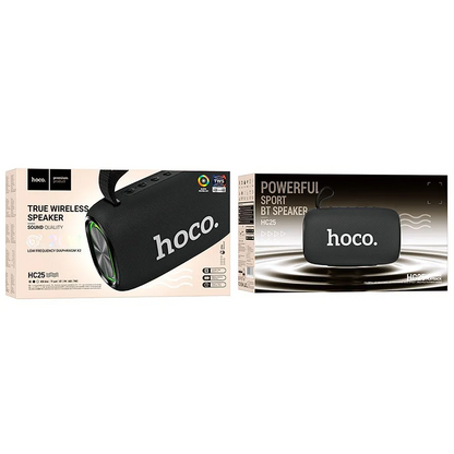 Bærbar Bluetooth-høyttaler HOCO HC25, 2 x 10W, TWS, Svart