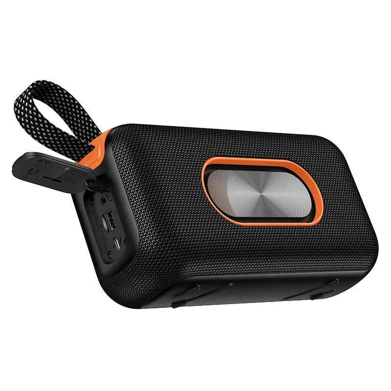 Bærbar Bluetooth-høyttaler HOCO HC32, 2 x 10W, TWS, RGB, Svart