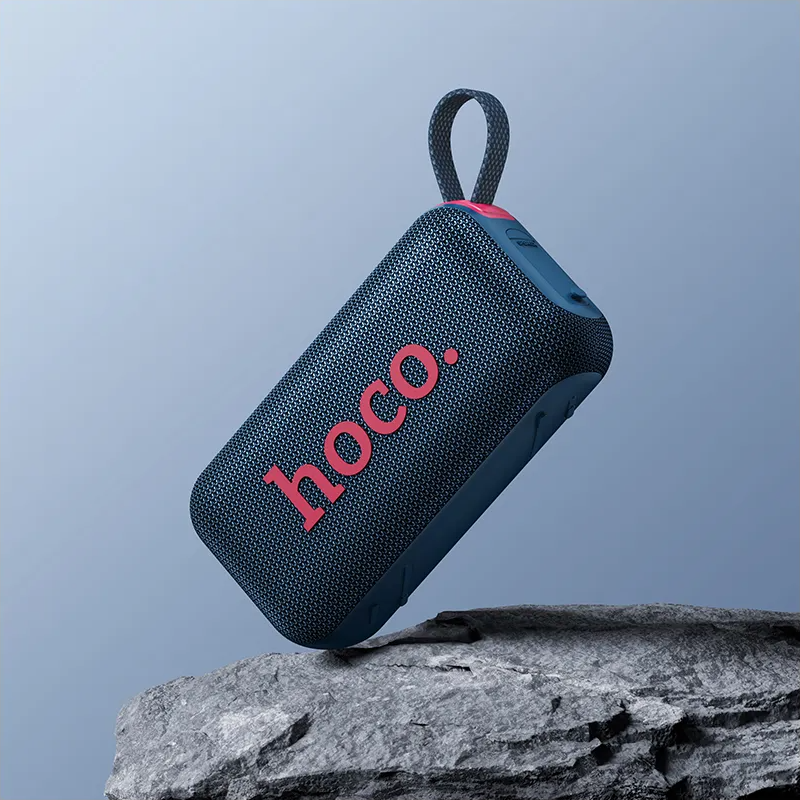 Bærbar Bluetooth-høyttaler HOCO HC32, 2 x 10W, TWS, RGB, Marineblå