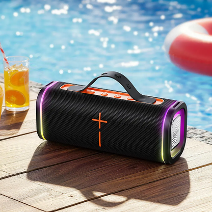 Bærbar Bluetooth-høyttaler HOCO HC51, 30W, TWS, RGB, Svart
