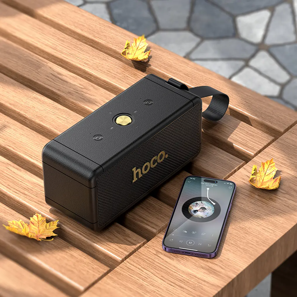 Bærbar Bluetooth-høyttaler HOCO HT1 Max, 2 x 20W, TWS, svart