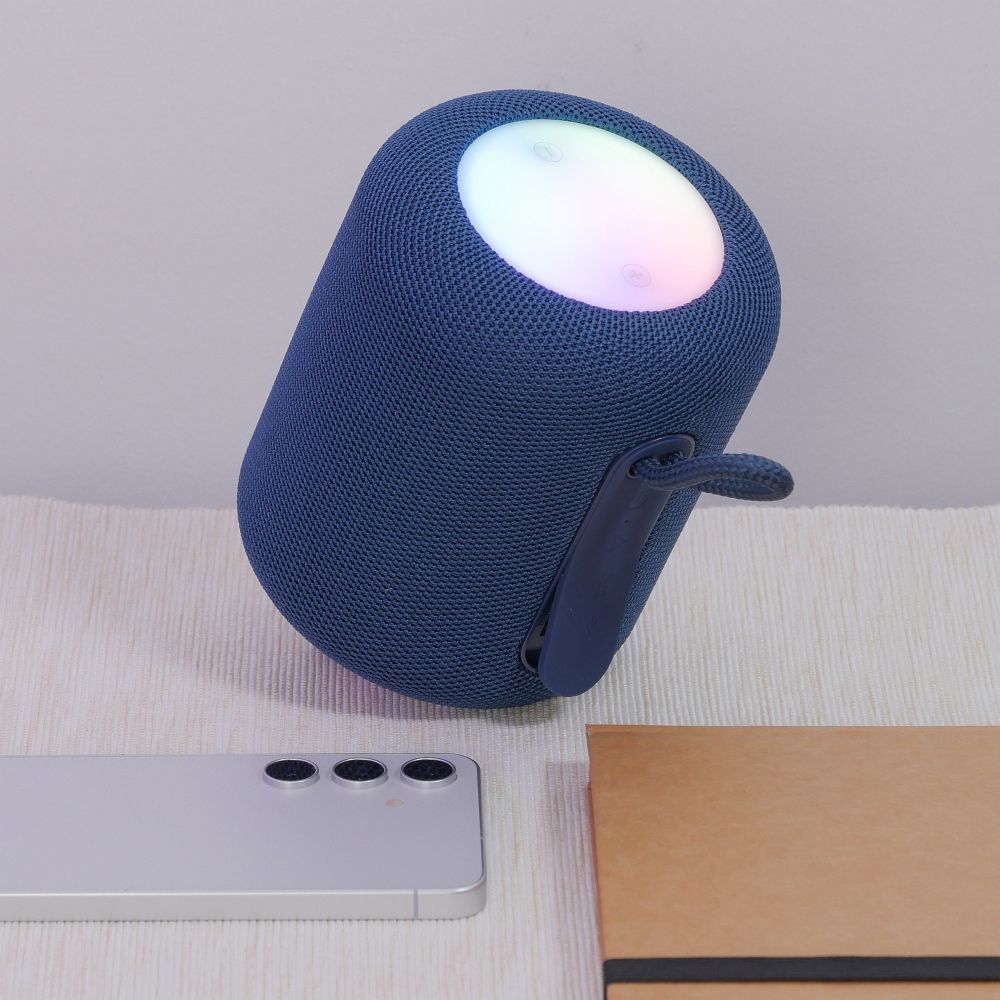 Bærbar Bluetooth-høyttaler HOCO HC30, 5W, TWS, RGB, Blå