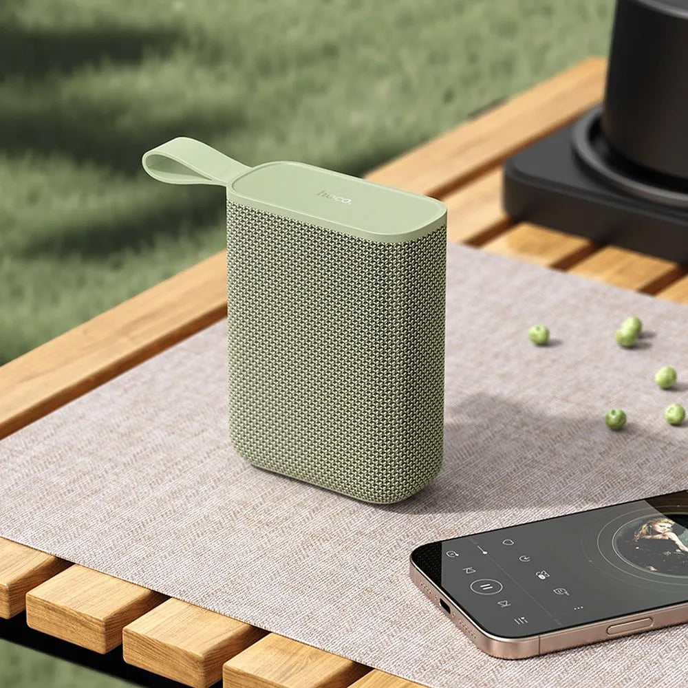 Bærbar Bluetooth-høyttaler HOCO HC34, 5W, TWS, Vanntett, Grønn