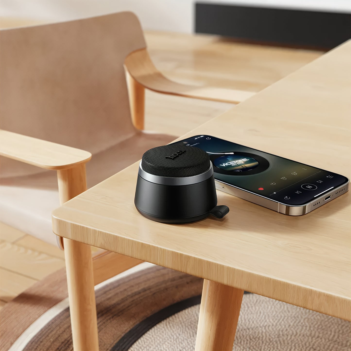 Bærbar Bluetooth-høyttaler HOCO HC43 Mini Magnetic, 8W, TWS, Svart