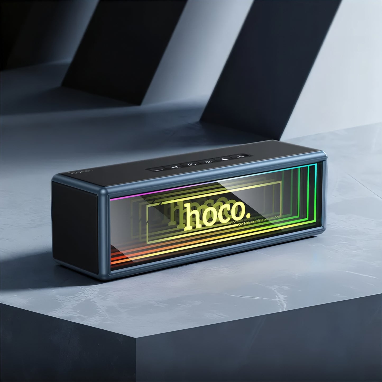 Bærbar Bluetooth-høyttaler HOCO HC40, 2 x 10W, TWS, RGB, Svart