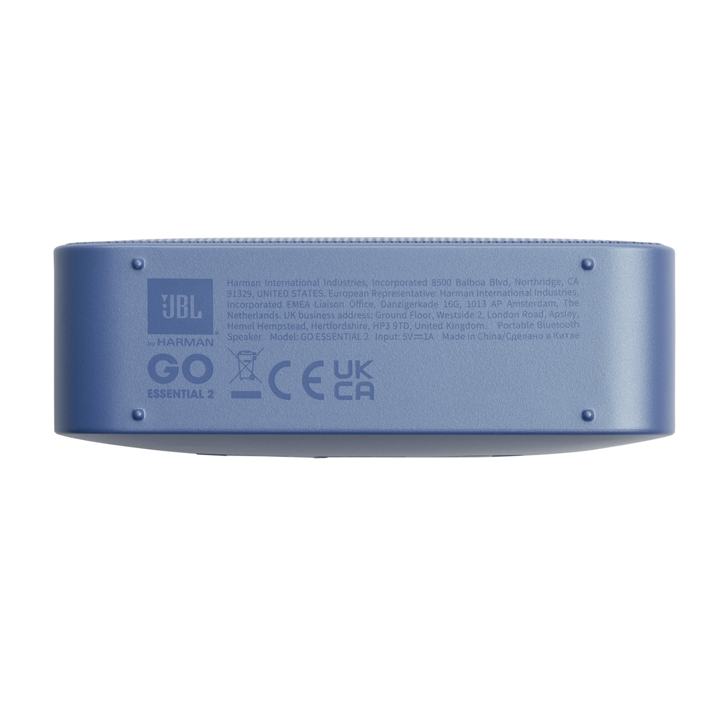 Bærbar Bluetooth-høyttaler JBL Go Essential 2, 3.1W, Pro Sound, Vanntett, Blå JBLGOES2BLUCN